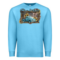 Ocean Blue Small town USA truck 4th of july Premium Sweatshirt - HowdyJamesFarm
