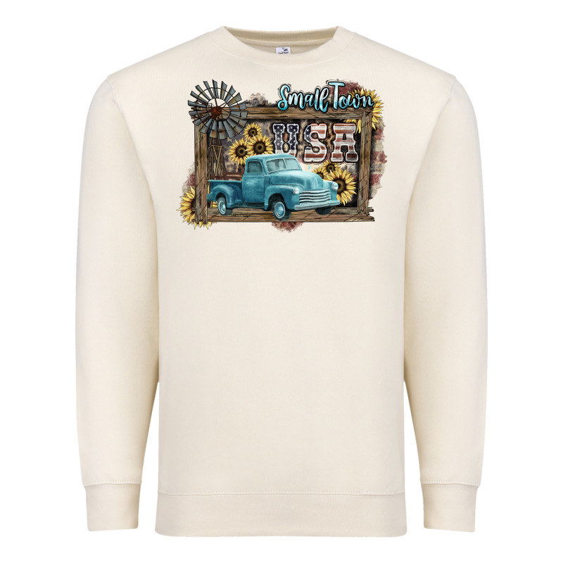 Small Town Usa Truck 4th Of July Premium Sweatshirt by HowdyJamesFarm | Teevron