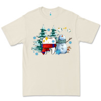 Bone dental christmas teeth and winter with snowman Premium Tee - AdoDesignShop