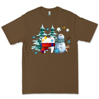 Cacao dental christmas teeth and winter with snowman Premium Tee - AdoDesignShop