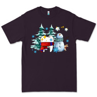 Plum dental christmas teeth and winter with snowman Premium Tee - AdoDesignShop