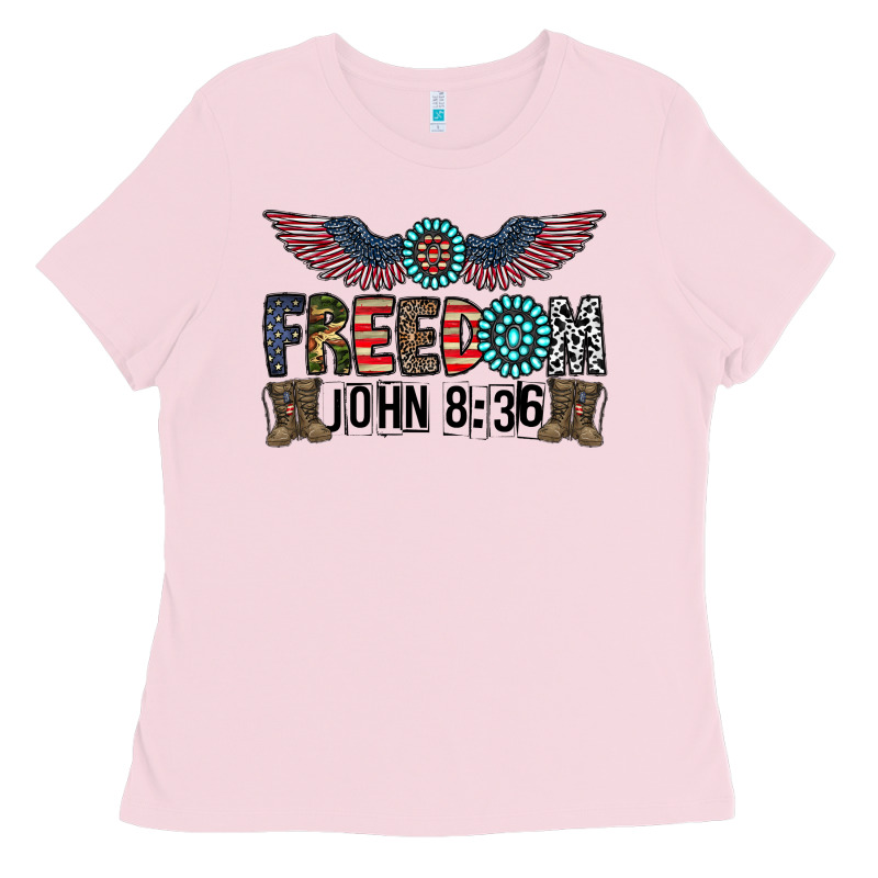 Freedom John Ladies Tee by CowhideDigitalArt | Teevron