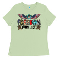Matcha freedom john Ladies Tee - CowhideDigitalArt