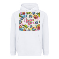 White summer vibes with sea shells Heavyweight Hoodie - TumblerDesignByShophia