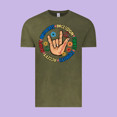 Advocate Inclusion Equity Equality Accept Adapt Vintage Tee Designed By Maliassmallbusiness
