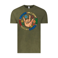Vintage Olive advocate inclusion equity equality accept adapt Vintage Tee - MaliasSmallBusiness