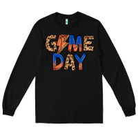 Black game day basketball Long Sleeve Tee - MaliasSmallBusiness