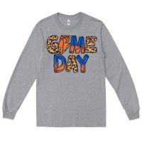 Heather Grey game day basketball Long Sleeve Tee - MaliasSmallBusiness