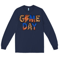 Navy game day basketball Long Sleeve Tee - MaliasSmallBusiness