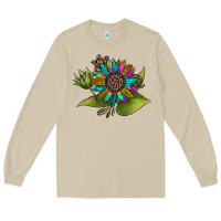 Mushroom western sunflower Long Sleeve Tee - JahusDesignShop