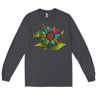 Smoke western sunflower Long Sleeve Tee - JahusDesignShop