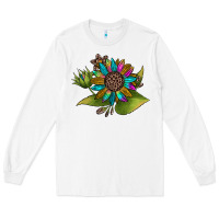 White western sunflower Long Sleeve Tee - JahusDesignShop