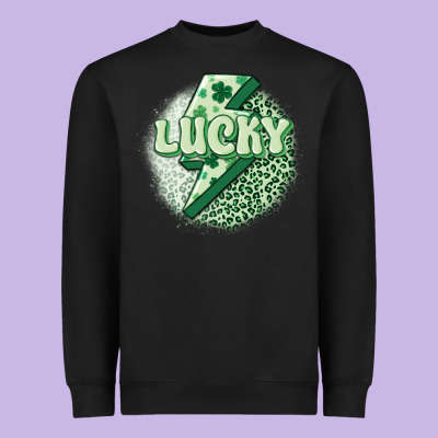 St. Patrick's Day Lucky Heavyweight Sweatshirt Designed By Maliassmallbusiness
