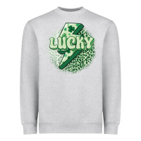 Heather Grey st. patrick's day lucky Heavyweight Sweatshirt - MaliasSmallBusiness