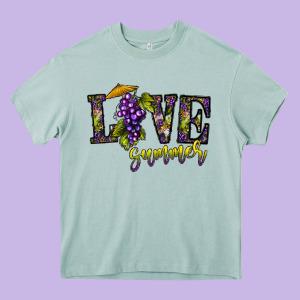Love Summer Heavy Core Tee Designed By Cowhidedigitalart