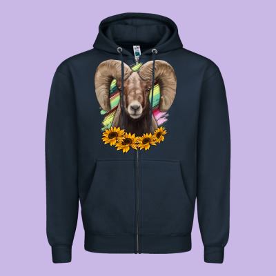 Texas Bighorn Sheep Zipper Hoodie Designed By Bettercallsaul