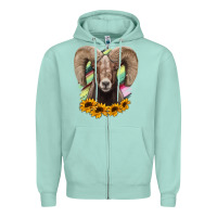 Seafoam Texas Bighorn Sheep Zipper Hoodie - Bettercallsaul
