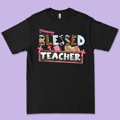 Blessed Teacher Premium Tee Designed By Adodesignshop