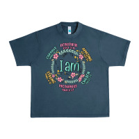 Midnight Navy i am inspiration Urban Heavy Tee - MaliasSmallBusiness