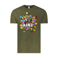 Vintage Olive be kind Vintage Tee - MaliasSmallBusiness
