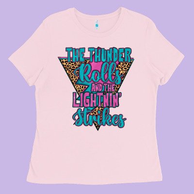 The Thunder Rolls And The Lightnin’ Strİkes Ladies Tee Designed By Jahusdesignshop
