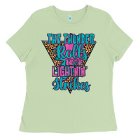 Matcha THE THUNDER ROLLS AND THE LIGHTNIN’ STRİKES Ladies Tee - JahusDesignShop