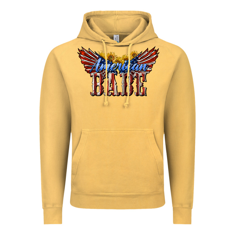 American Babe With Sunflowers Vintage Hoodie by LillyAllenDesigns | Teevron