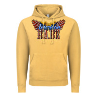 Vintage Mustard American Babe With Sunflowers Vintage Hoodie - LillyAllenDesigns