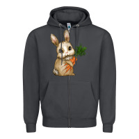 Smoke eastrt bunny carrot Zipper Hoodie - RanaPortraitStore