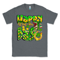 Charcoal Heather Happy St Patricks Rex Day Classic Tee - CowhideDigitalArt