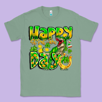 Happy St Patricks Rex Day Classic Tee Designed By Cowhidedigitalart