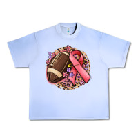 Grape Ice breast cancer ribbon and american football Urban Heavy Tee - MaliasSmallBusiness