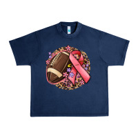 Navy breast cancer ribbon and american football Urban Heavy Tee - MaliasSmallBusiness
