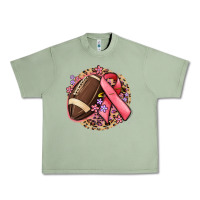Oil Green breast cancer ribbon and american football Urban Heavy Tee - MaliasSmallBusiness
