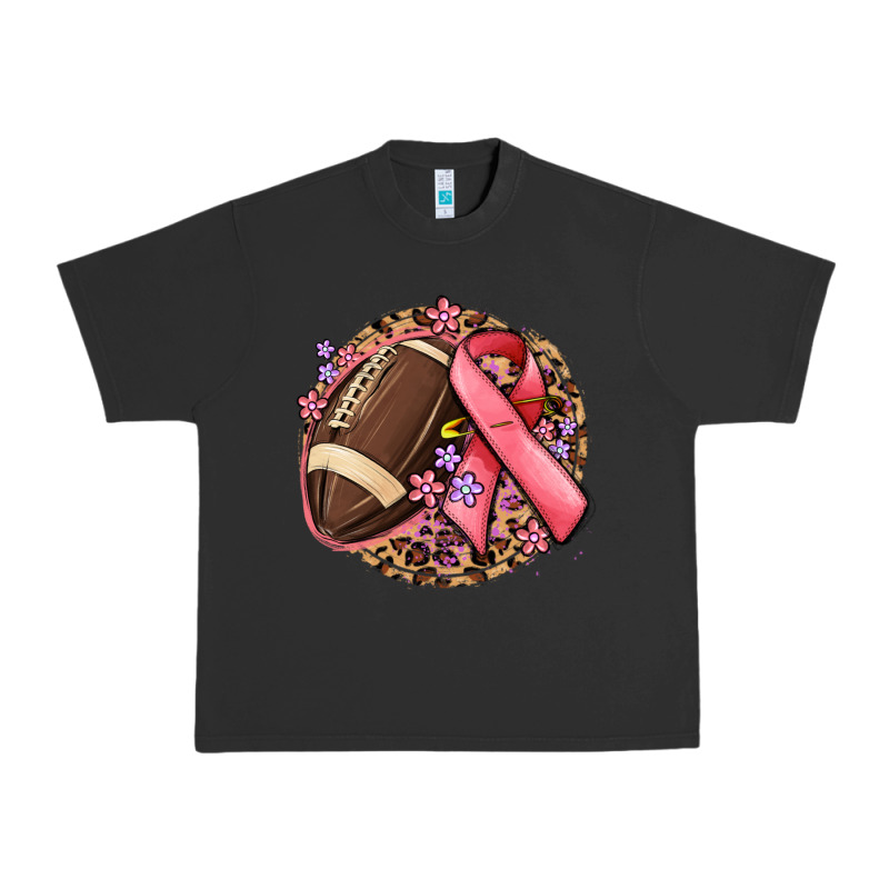 Breast Cancer Ribbon And American Football Urban Heavy Tee by MaliasSmallBusiness | Teevron