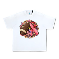 White breast cancer ribbon and american football Urban Heavy Tee - MaliasSmallBusiness