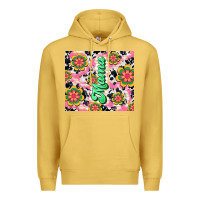 Antique Gold mama with hippie daisies Premium Hoodie - TumblerDesignByShophia