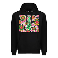 Black mama with hippie daisies Premium Hoodie - TumblerDesignByShophia