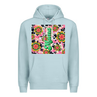 Blue Mist mama with hippie daisies Premium Hoodie - TumblerDesignByShophia