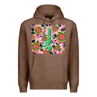 Chestnut mama with hippie daisies Premium Hoodie - TumblerDesignByShophia