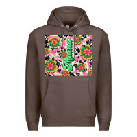Coffee mama with hippie daisies Premium Hoodie - TumblerDesignByShophia