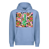 Colony Blue mama with hippie daisies Premium Hoodie - TumblerDesignByShophia