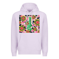 Lilac mama with hippie daisies Premium Hoodie - TumblerDesignByShophia