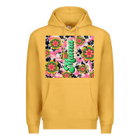 Mustard mama with hippie daisies Premium Hoodie - TumblerDesignByShophia