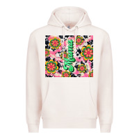 Pale Pink mama with hippie daisies Premium Hoodie - TumblerDesignByShophia