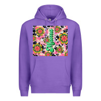 Purple mama with hippie daisies Premium Hoodie - TumblerDesignByShophia