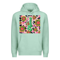 Seafoam mama with hippie daisies Premium Hoodie - TumblerDesignByShophia