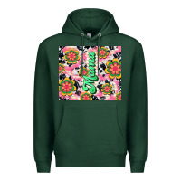 Sports Green mama with hippie daisies Premium Hoodie - TumblerDesignByShophia