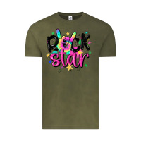Vintage Olive rock star Vintage Tee - MaliasSmallBusiness