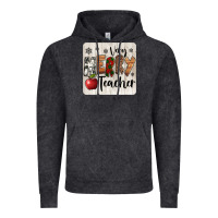 Vintage Black very merry teacher christmas coaster Vintage Hoodie - Jasminsmagicworld